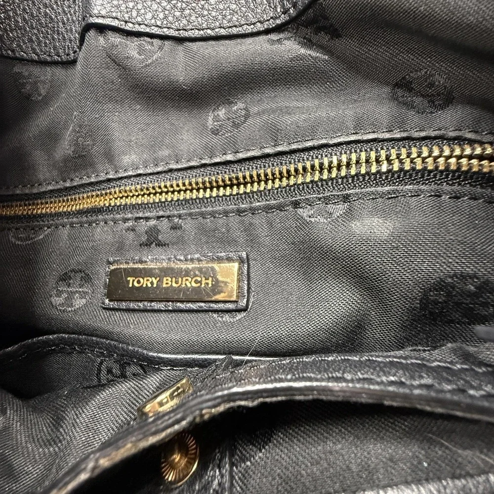 Tory Burch Black Pebbled Leather Shoulder‎ Bag